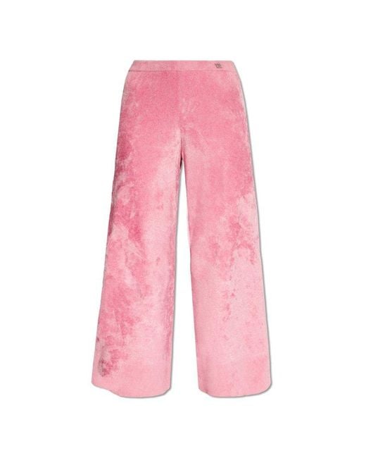 Gucci Pink Velour Trousers,