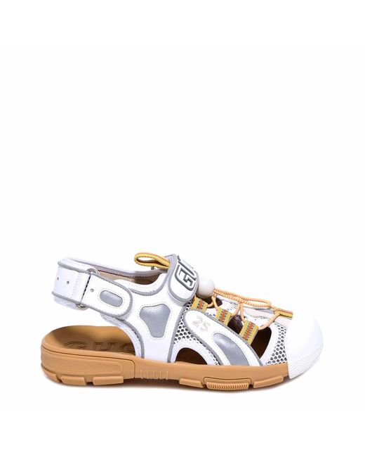 Gucci White Tinsel Sandal Sneakers
