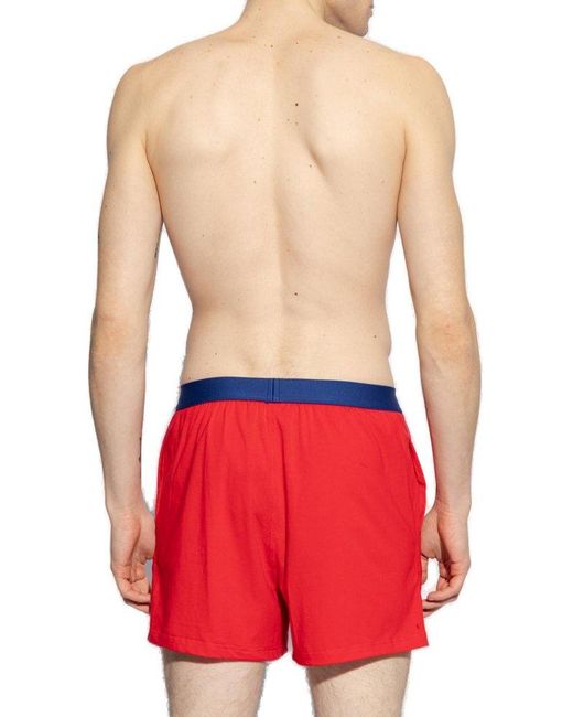 DSquared² Red Boxers With Logo, for men