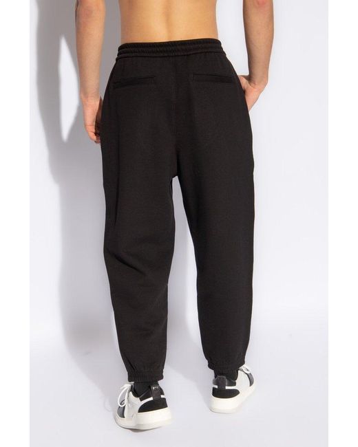 Emporio Armani Black Sweatpants With Logo, for men