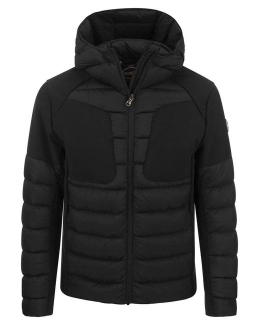 Colmar Black Panelled Hooded Padded Jacket for men