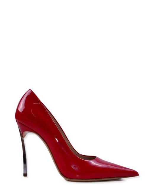 Casadei Red Pointed Toe Pumps
