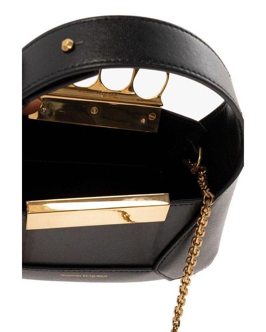 Alexander McQueen Black The Jewelled Mini Tote Bag