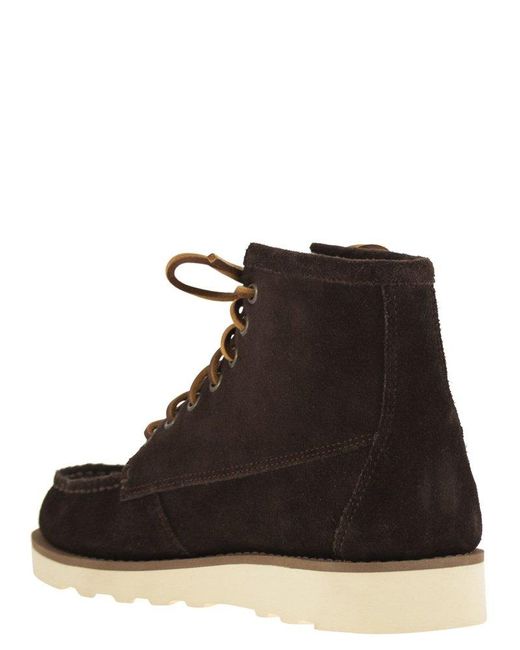 Sebago Brown Tala Lace-Up Boots for men