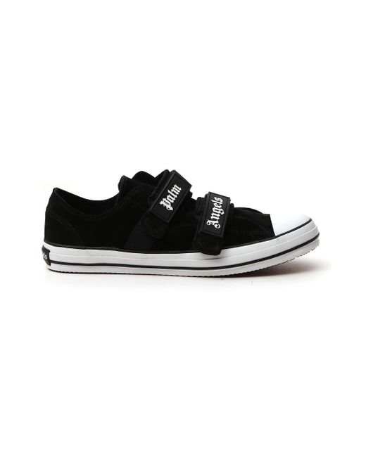 Palm Angels Black Touch Strap Sneakers for men