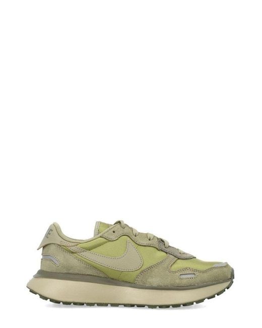 Nike Green Phoenix Waffle Panelled Lace-up Sneakers