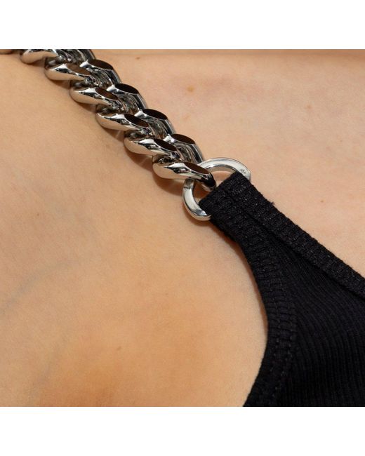 Stella McCartney Black Chain Strap Top