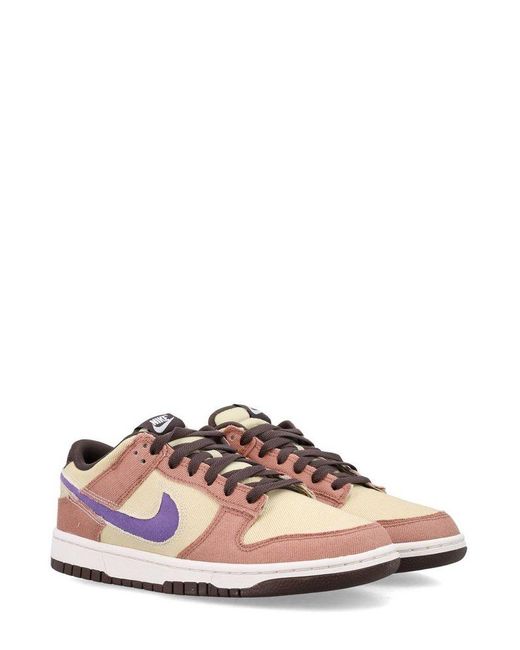 Nike Pink Dunk Low Round Toe Sneakers