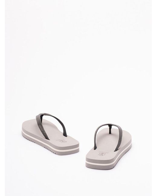 Brunello Cucinelli Gray Thong Sandals