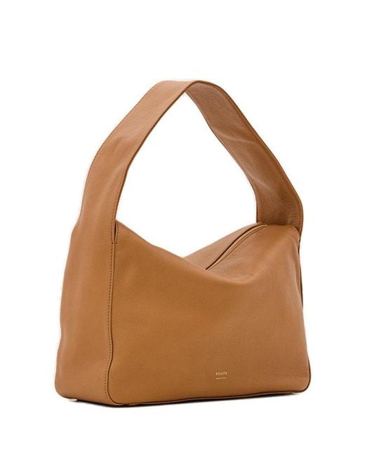 Khaite Brown The Elena Zipped Shoulder Bag