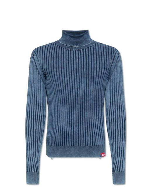 DIESEL Blue 'k-elasa' Turtleneck Sweater for men