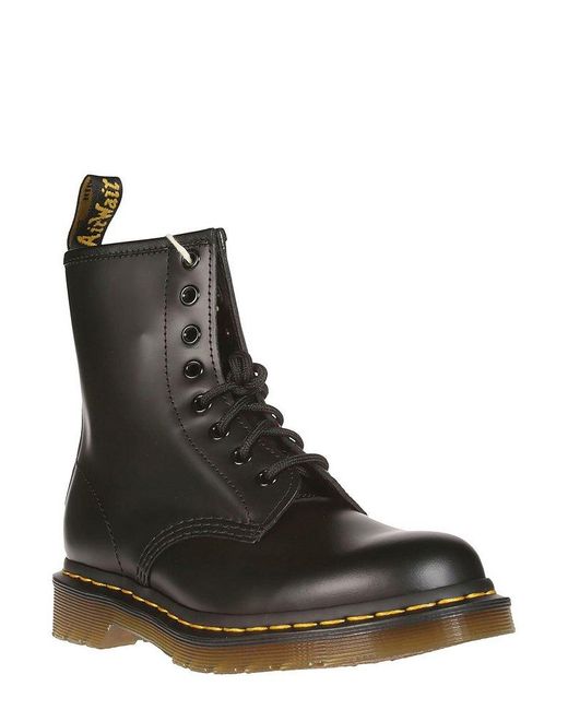Dr. Martens Brown Round-toe Lace-up Ankle Boots