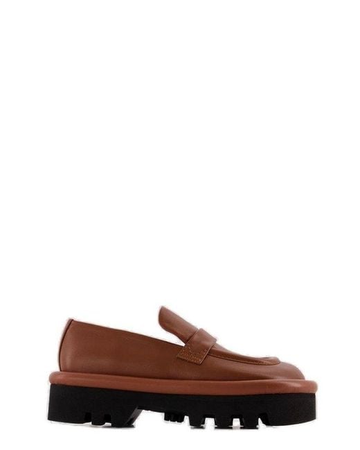 J.W. Anderson Brown Bumper-tube Round Toe Chunky Loafers