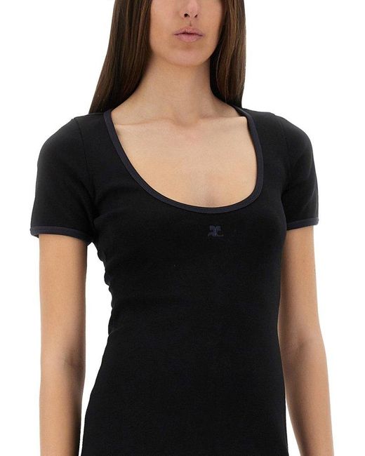 ワンピース COURREGES HOLISTIC CONTRAST MINI DRESS Courreges Holistic Contrast