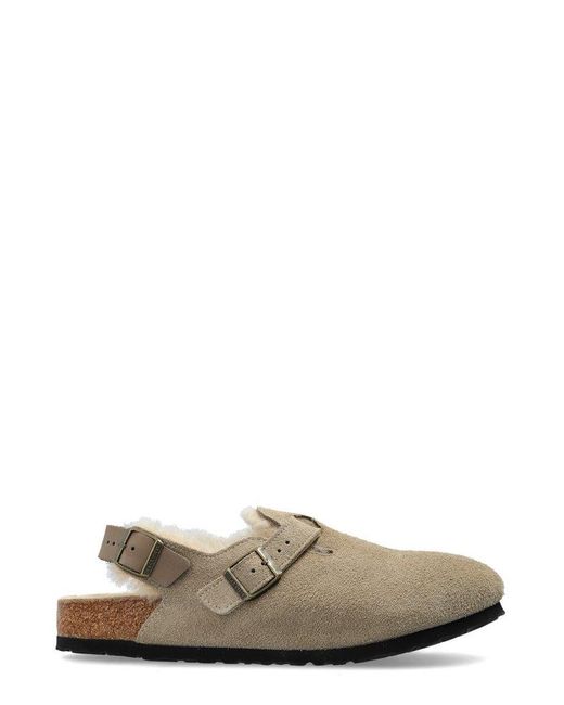 Birkenstock Gray Tokio Shearling Sandals for men