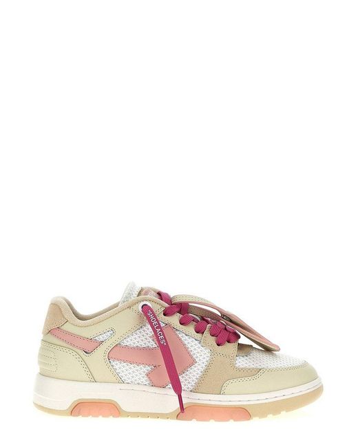 Off-White c/o Virgil Abloh Pink Out Of Office Panelled Mesh Sneakers