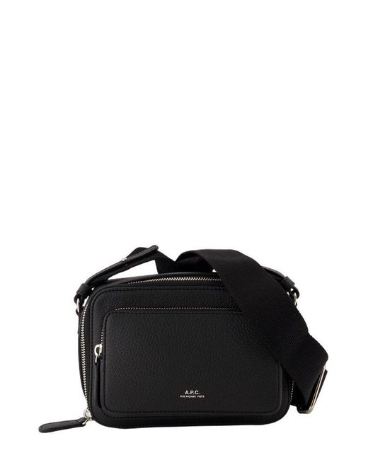 A.P.C. Black Sofo Zipped Crossbody Bag for men
