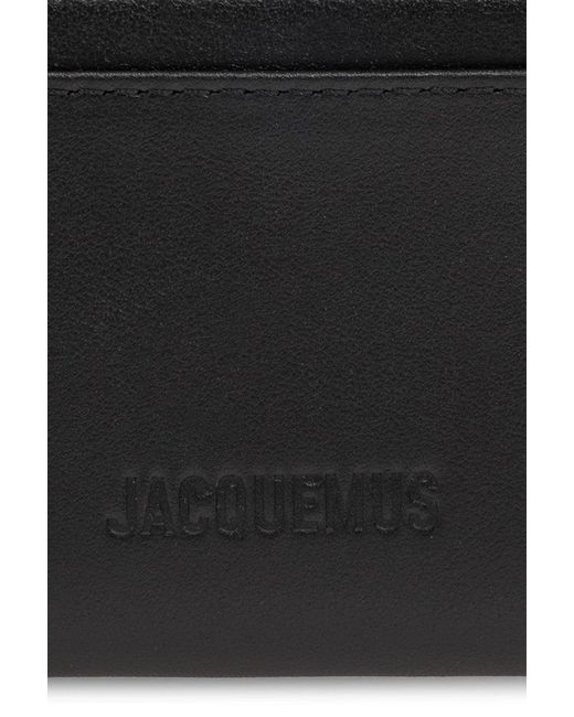 Jacquemus Black 'le Porte-cartes Tourni' Leather Card Case,