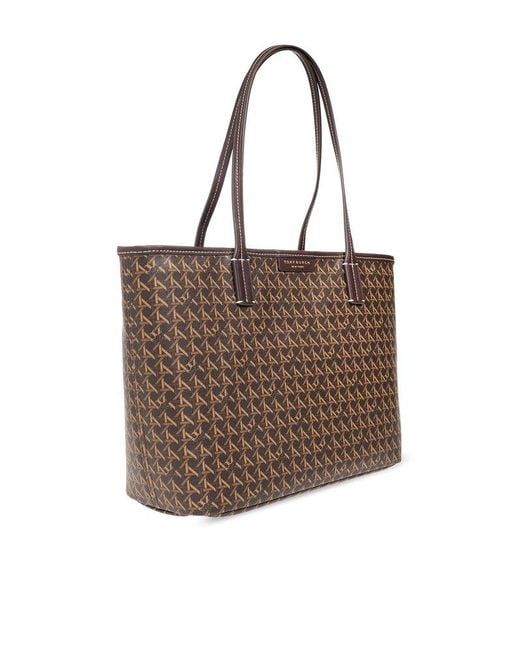 Tory Burch Brown ‘Basketweave Small’ Shopper Bag