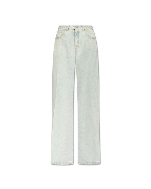 Emporio Armani White Wide-leg Jeans,