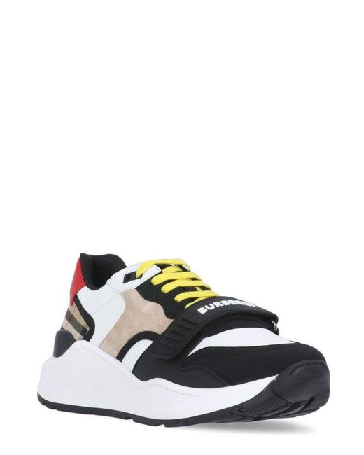 Burberry Rubber Color-block Panelled Lace-up Sneakers for Men | Lyst