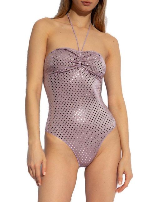 Oseree Purple One-Piece Swimsuit