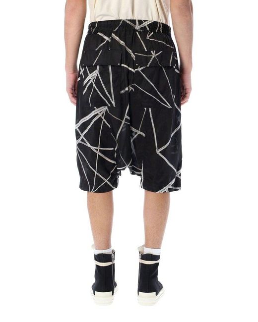 Rick Owens Cotton High Waist Drawstring 