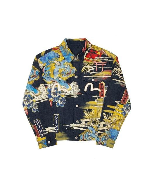 Evisu Multicolor Komainu Vintage Japanese Jacket for men