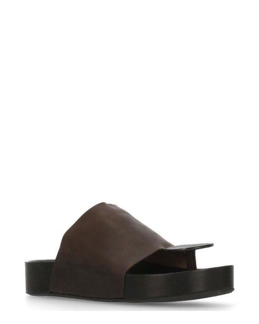 Uma Wang Brown Slip-On Sandals