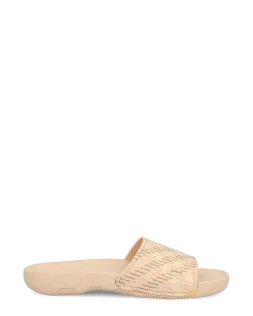 Burberry Natural Dive Check Sandals