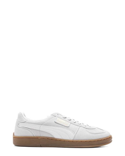 PUMA White Super Team Logo Printed Sneakers for men
