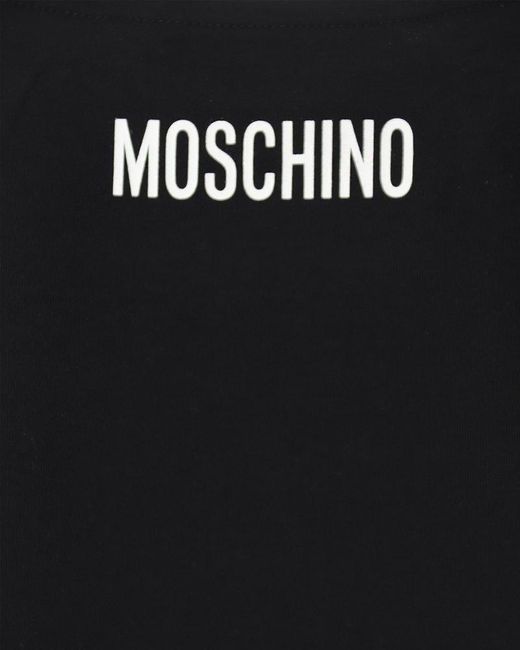 Moschino Black Ready To Where Printed Crewneck Mini Dress