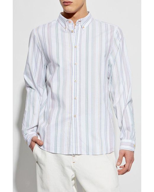 Paul Smith White Shirt With Stripe Pattern for men