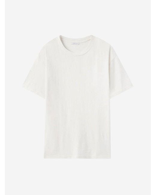 John Elliott White University Cotton Tee for men