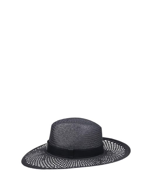 Max Mara Black Paper Yarn Hat