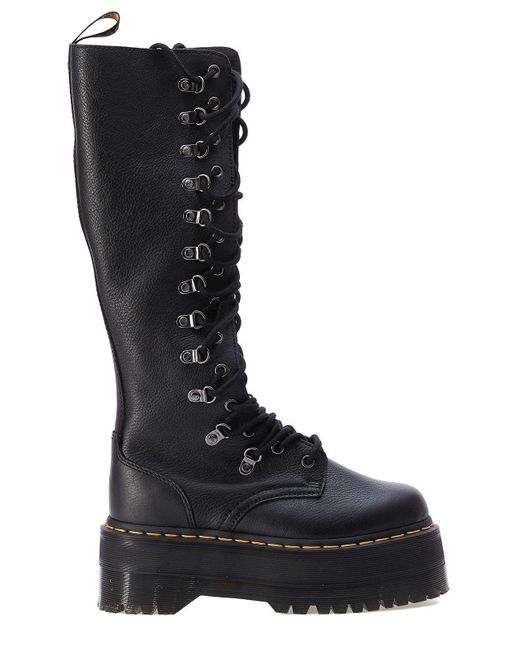 Dr. Martens 1b60 Max Hardware Knee-high Boots in Black | Lyst