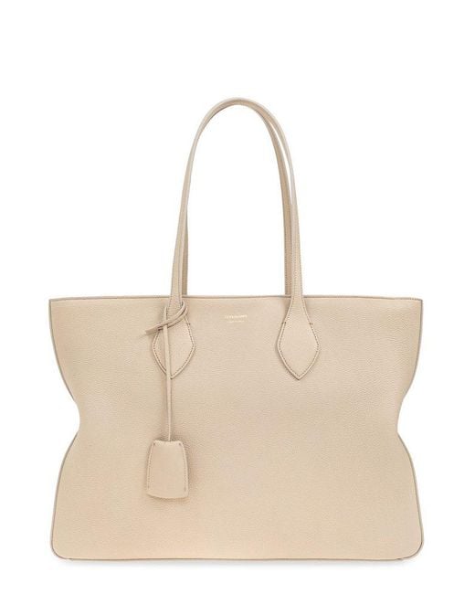 Ferragamo Natural Large Top Handle Bag