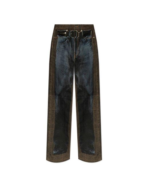 Y. Project Black Trompe L'oeil Printed Straight Leg Jeans for men