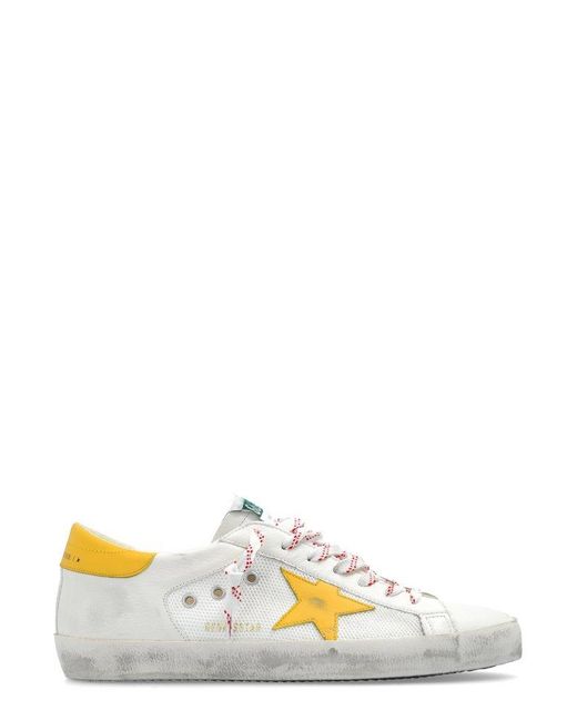 Golden Goose Star Patch Low-Top Sneakers in Yellow for Men