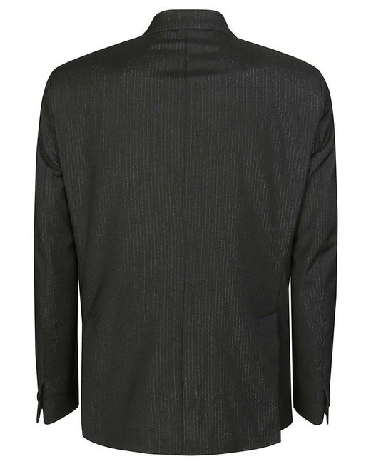 Tagliatore Black Double-Breasted Two-Piece Suit Set