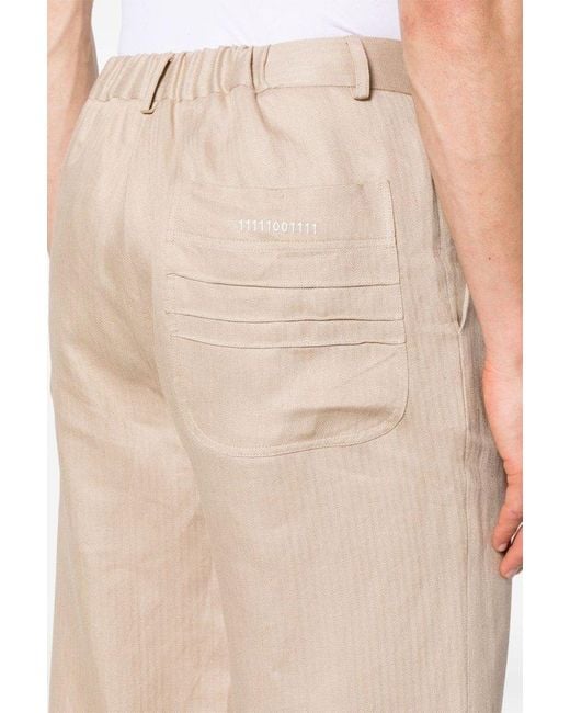 Societe Anonyme Natural Logo Embroidered Trousers