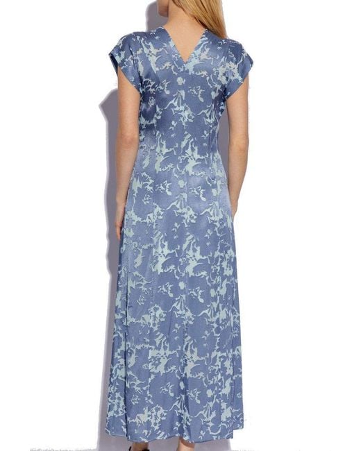 KENZO Blue Flower Camo Long Dress