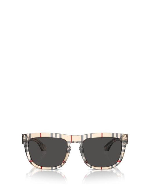 Burberry Gray Square Frame Sunglasses for men