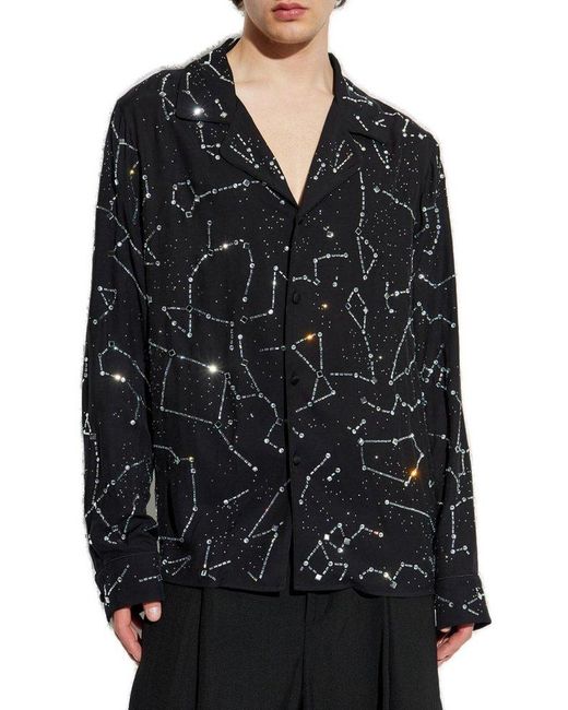 Balmain Black Shirt With Applique for men