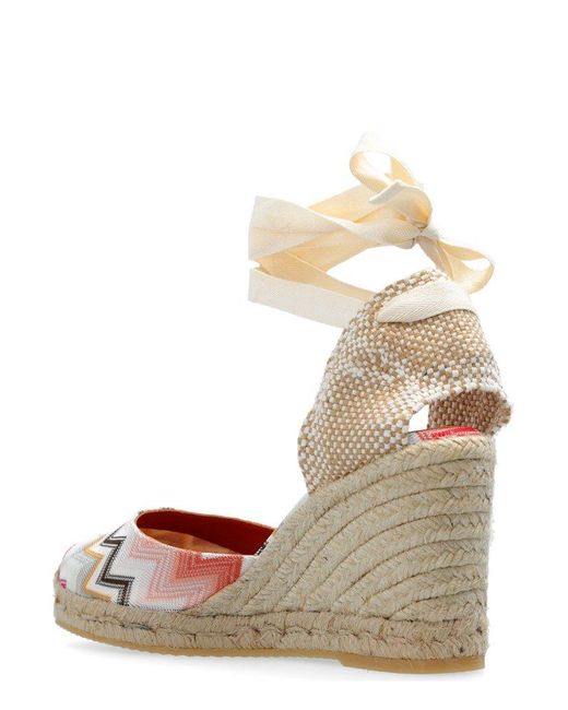 Missoni Multicolor Zigzag-woven Ankle-tied Wedge Espadrilles