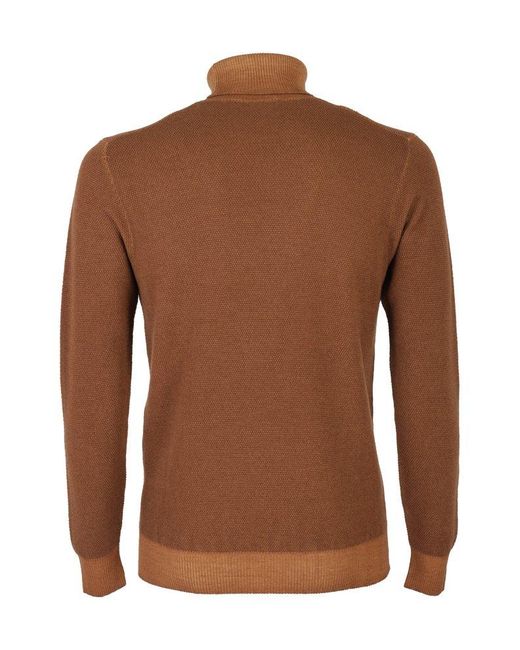 Circolo 1901 Brown Turtleneck Knit Sweater for men