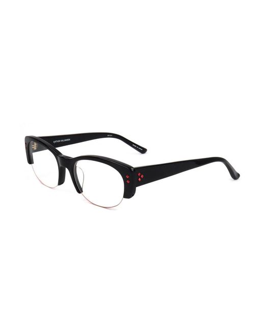 Linda Farrow Black X Matthew Williamson Cat Eye Frame Glasses