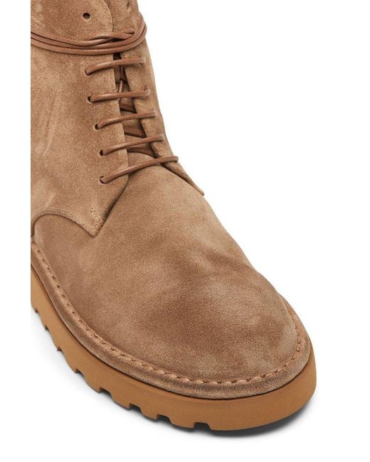 Marsèll Brown Sancrispa Alta Pomice Lace-up Ankle Boots for men