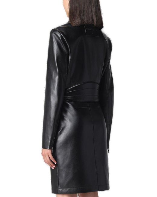 Patrizia Pepe Black Belted Cropped Jacket