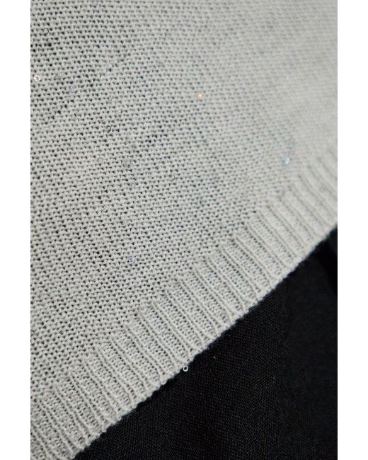 Fabiana Filippi Black Sequin Embellished Knitted Sweater